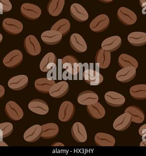 Motif transparent grains de café Illustration de Vecteur