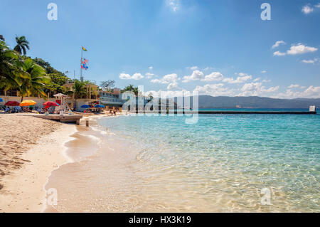 La plage près de Montego Bay. Banque D'Images