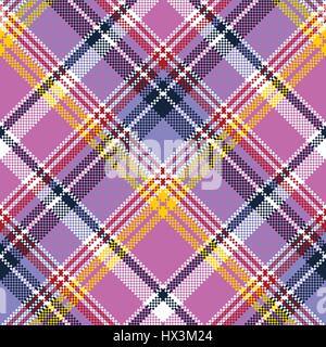 Pink plaid en tissu motif texture pixel transparent. Vector illustration. Illustration de Vecteur