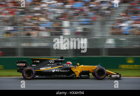 Melbourne, Australie. 24Th Mar, 2017. Melbourne, Victoria : mécaniques : Championnat du Monde de Formule un 2017, 25 mars, 2017, Melbourne : Championnat du Monde de Formule 1 de la FIA, Nico Huelkenberg (Renault sport F1 Team) Australian Grand Prix de Formule 1 à l'Albert Park le 24 mars 2017 à Melbourne, Australie. (Photo de Hoch Zwei) | Conditions de crédit dans le monde entier : dpa/Alamy Live News Banque D'Images