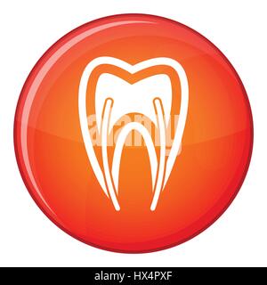 Schéma dentaire, l'icône de style plat Illustration de Vecteur