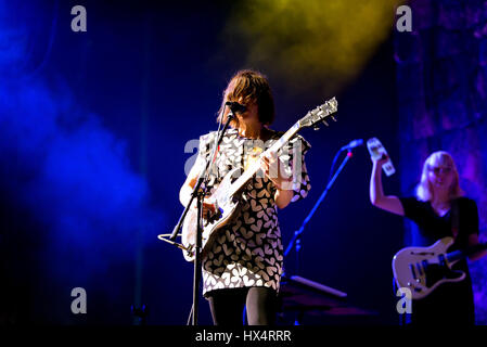 BARCELONA - 29 MAI : Sleater Kinney (band) en concert au Primavera Sound Festival 2015 le 29 mai 2015 à Barcelone, Espagne. Banque D'Images