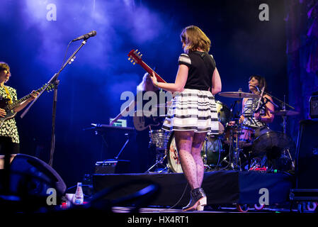 BARCELONA - 29 MAI : Sleater Kinney (band) en concert au Primavera Sound Festival 2015 le 29 mai 2015 à Barcelone, Espagne. Banque D'Images