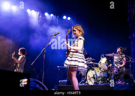 BARCELONA - 29 MAI : Sleater Kinney (band) en concert au Primavera Sound Festival 2015 le 29 mai 2015 à Barcelone, Espagne. Banque D'Images