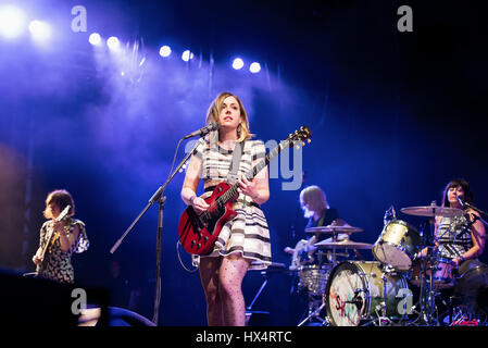 BARCELONA - 29 MAI : Sleater Kinney (band) en concert au Primavera Sound Festival 2015 le 29 mai 2015 à Barcelone, Espagne. Banque D'Images