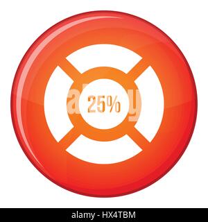 L'icône de charge 25 Signe, style plat Illustration de Vecteur