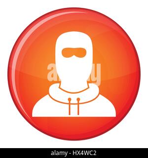 L'homme à Balaclava, icône de style plat Illustration de Vecteur