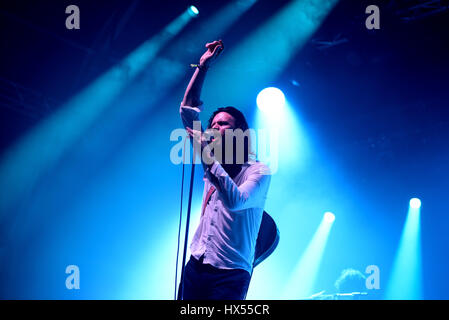 Barcelone - 4 JUIL : Le Père John Misty (band) en concert au Festival de Vida le 4 juillet 2015 à Barcelone, Espagne. Banque D'Images