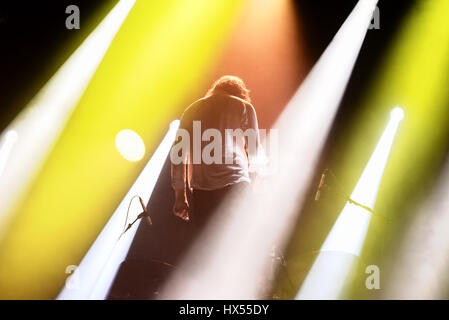 Barcelone - 4 JUIL : Le Père John Misty (band) en concert au Festival de Vida le 4 juillet 2015 à Barcelone, Espagne. Banque D'Images