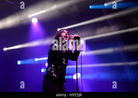 Barcelone - 4 JUIL : Primal Scream (band) en concert au Festival de Vida le 4 juillet 2015 à Barcelone, Espagne. Banque D'Images