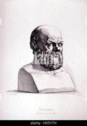 Portrait de Socrate, B. Barloccini Banque D'Images