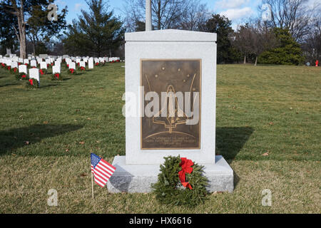 Navette spatiale Columbia Memorial, le Cimetière National d'Arlington, Virginie, États-Unis Banque D'Images