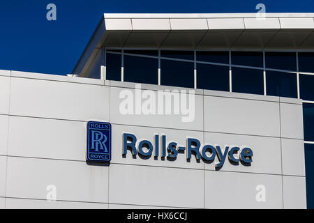 Indianapolis - Circa Octobre 2016 : Rolls-Royce Corporation Client Régional Centre de formation. Rolls-Royce est une société internationale fournissant des Jet et Tu Gaz Banque D'Images