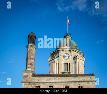 Tour de l'horloge de l'ancien bâtiment du bureau de poste - Ville de Québec, Canada Banque D'Images