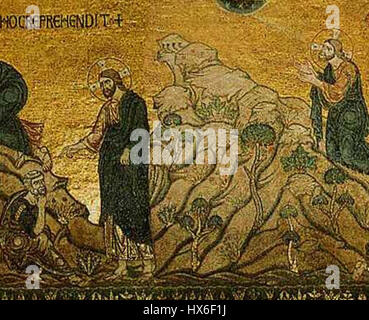 « La prière dans le jardin des oliviers » est une œuvre religieuse emblématique souvent associée à la scène où Jésus prie dans le jardin de Gethsémani. Cette pièce, de la collection San Marco, souligne l’intensité émotionnelle et la signification de ce moment biblique. Banque D'Images