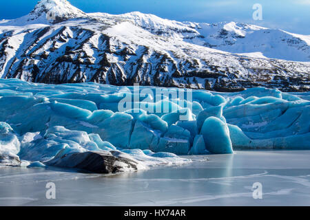 Glacier de Vatnajokull, Islande Banque D'Images