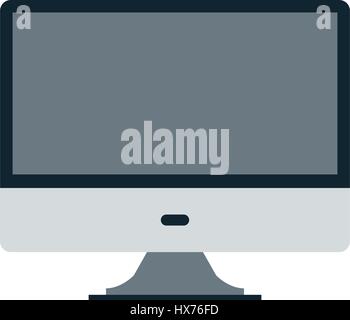 Moniteur de l'ordinateur l'icône illustrée sur fond blanc dans le Vector Illustration de Vecteur