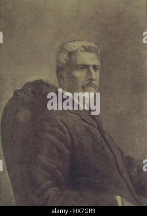 Le 'Retrato de Pedro Montt' est un portrait du politicien chilien Pedro Montt, créé au XIXe siècle. La peinture met en valeur son statut et son caractère, reflétant le climat politique de l'époque. Banque D'Images