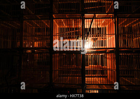 La cage de lumière - art installation Banque D'Images