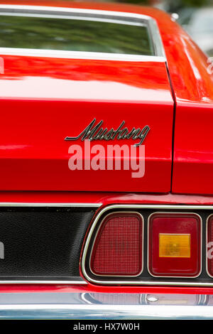 1972 Ford Mustang à l'arrière. Classic American car Banque D'Images