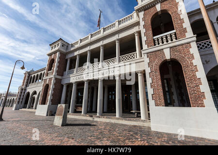 Bastow, Californie, USA - 11 mars 2017 Historique : Barstow Californie Harvey Gare Plaza. Banque D'Images