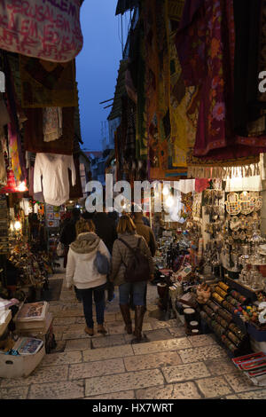 Marché arabe dans la vieille ville, Jérusalem, Israël. Banque D'Images