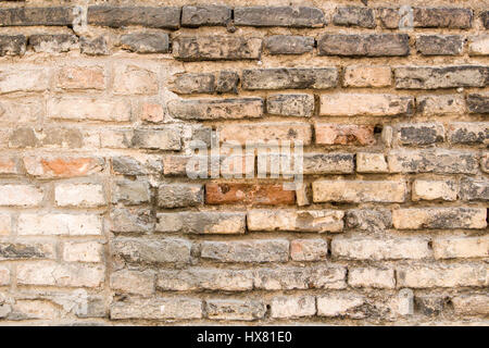 Arrière-plan de vieux millésime mur sale avec du plâtre de déroulage Banque D'Images