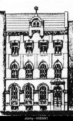 Synagoga Bet Lechem était une synagogue juive de Lviv, en Pologne, réputée pour sa beauté architecturale et son importance culturelle. Ce site historique a servi de centre religieux clé pour la communauté juive de la région. La conception de la synagogue reflète les styles complexes et ornés de l'architecture de la synagogue du XVIe siècle, mettant en valeur les traditions religieuses et culturelles de la communauté juive polonaise. Banque D'Images