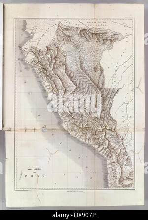 MFPS D Mapa General del Peru, 1865 Banque D'Images