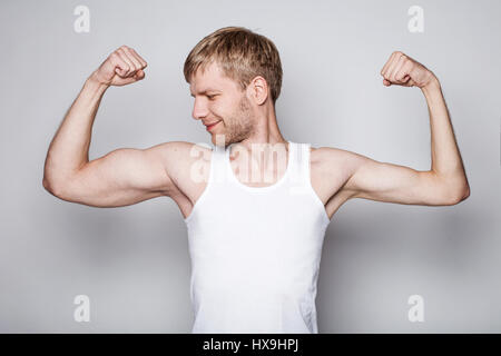 Portrait conceptuel d'un homme droitier Banque D'Images