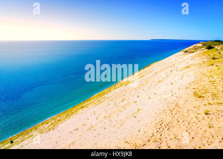 Vue panoramique du lac Michigan de Sleeping Bear Dunes National Lakeshore Banque D'Images