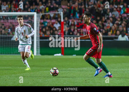 25 mars 2017. Lisbonne, Portugal. Pizzi, milieu de terrain du Portugal (17) pendant la coupe du monde FIFA 2018 qualificateur entre le Portugal et la Hongrie Credit: Alexandre de Sousa/Alay Live News Banque D'Images