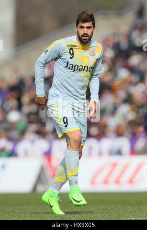 Stade Nishikyogoku Kyoto, Kyoto, Japon. Mar 25, 2017. Juanma (V Varen), 25 mars 2017 - Football : 2017 J2 match de championnat entre Kyoto Sanga F.C. 0-1 V.Varen Nagasaki à Stade Nishikyogoku Kyoto, Kyoto, Japon. Credit : AFLO SPORT/Alamy Live News Banque D'Images