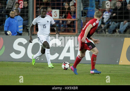 Stade Josy Barthel, Luxembourg, Luxembourg, 2018 Coupe du Monde de football de qualification, le Luxembourg et la France ; Djibril Sibidé, France. 25 Mar, 2017. En action Crédit : Laurent Locevaphotos Lairys/agence/Alamy Live News Banque D'Images