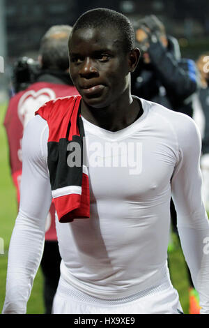 Stade Josy Barthel, Luxembourg, Luxembourg, 2018 Coupe du Monde de football de qualification, le Luxembourg et la France, N'Golo Kanté, France. Mar 25, 2017. Crédit : Laurent Locevaphotos Lairys/agence/Alamy Live News Banque D'Images