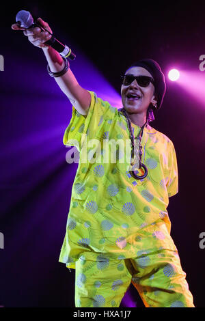 Sydney, NSW, Australie. Mar 25, 2017. Technotronic en prestation au Mega 90 concert au Big Top le 25 mars 2017 à Sydney, Australie Crédit : Christopher Khoury/presse australienne/ZUMA/Alamy Fil Live News Banque D'Images