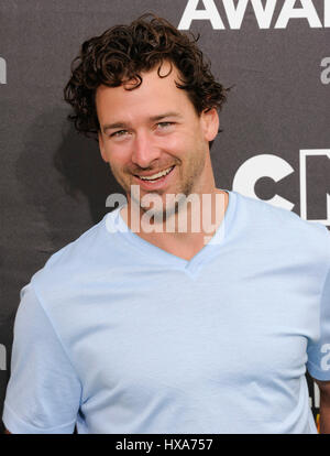 Los Angeles Kings hockey player Justin Williams arrive à la 4e assemblée annuelle Cartoon Network Hall of Game Awards au Barker Hangar sur 15 février 2014 à Santa Monica, en Californie. Banque D'Images