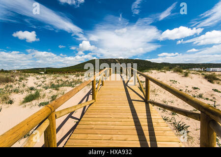 Dans le parc naturel des dunes de Zahara de los Atunes, Espagne dans la province de Cadix Banque D'Images