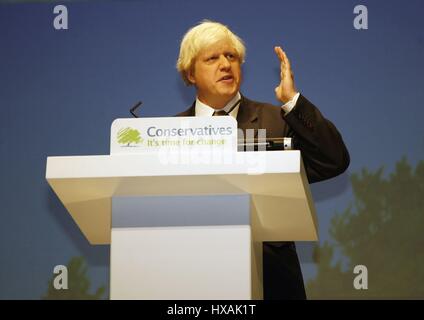 BORIS JOHNSON MP Candidat au poste de maire de Londres 30 septembre 2007 jardins d'hiver Blackpool England Banque D'Images