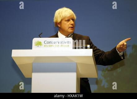 BORIS JOHNSON MP Candidat au poste de maire de Londres 30 septembre 2007 jardins d'hiver Blackpool England Banque D'Images