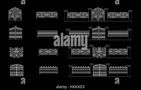 Détail architectural de clôture, vector Illustration de Vecteur