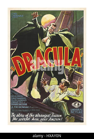 Dracula est un vampire-américain 1931 film d'horreur réalisé par Tod Browning avec Bela Lugosi et comme le comte Dracula. Le film a été produit par Universal Studios Banque D'Images