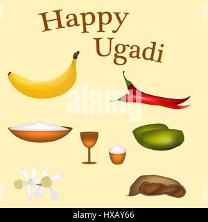 Deviner le Nouvel An indien, Goody Padva Illustration de Vecteur