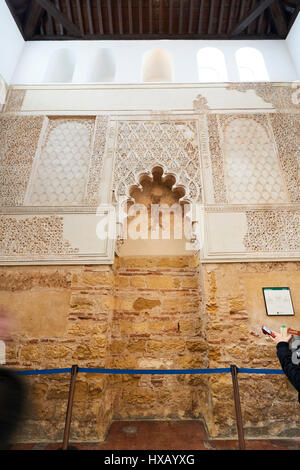 Vue de l'intérieur de synagogue à Cordoba, Cordoue, Andalousie, Espagne, Europe Banque D'Images