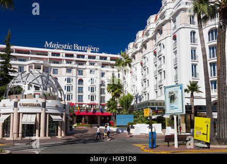 Hôtel Le Majestic Barrière Cannes, France Banque D'Images