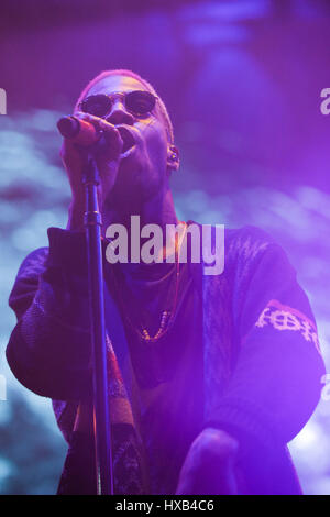 Kid Cudi joue sur la scène au cours de la Radio 2014 Uforia Univision Music Festival à Exposition Park le 16 août 2014 à Los Angeles, Californie. Banque D'Images