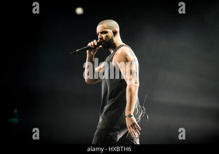 Drake effectue au SSE Hydro le 23 mars 2017 à Glasgow Banque D'Images