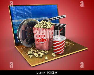 3d illustration d'ordinateur portable Banque D'Images