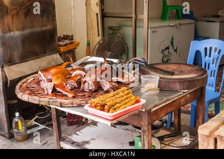 L'alimentation de rue Boucherie, Hanoi, Vietnam Banque D'Images