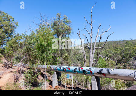 Les champs aurifères d'adduction est un projet de pipeline et le barrage qui fournit de l'eau potable à partir de Perth Weir à Perth pour les collectivités dans l'Ouest Au Banque D'Images